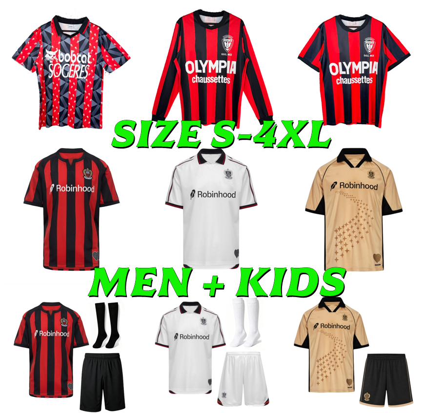 2025 2026 Maillot De Foot OGC Nice Soccer Jerseys 25 26 Diop Moffi Boga Rosario…