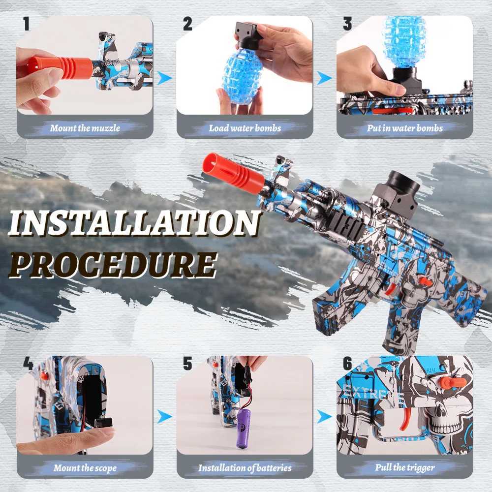 AK/ M416 Rechargeable Gel Ball Blaster Gun Outdoor Toy for Teens 14+ Gift (Beads Not Included) S26090423ZD - view 5