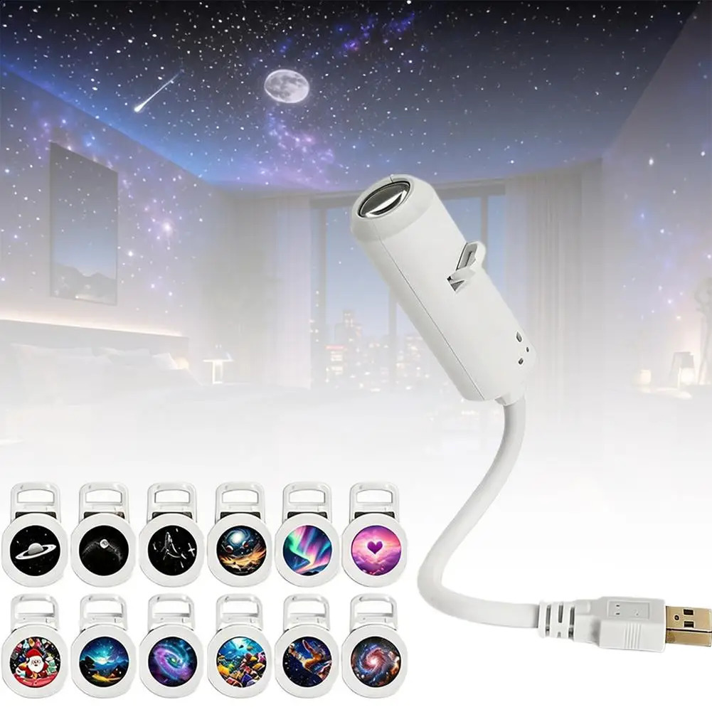Mini Galaxy Star Projector Night Light Ceiling LED Lamp USB Starry Night Light For Bedroom Party Car Interior Ambient Lamp 260904 - view 6