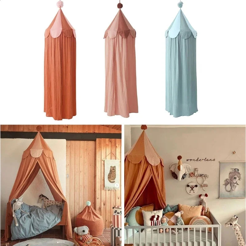 INS Nordic Baby Bed Play Tent Anti Mosquito Cotton Baby Canopy Mosquito Net Princess Bed Canopy Girls Room Decoration Bed Canopy 260904 - view 3