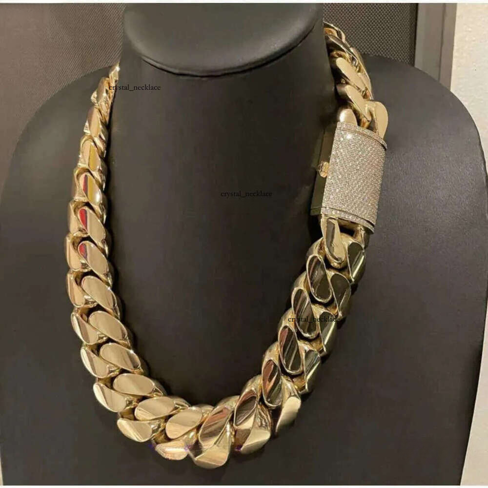 Fine jewelry Pendant Necklaces Choker Custom k 14K Gold 16mm-20mm 16inch-24inch Miami Cuban Chain Necklace - view 4