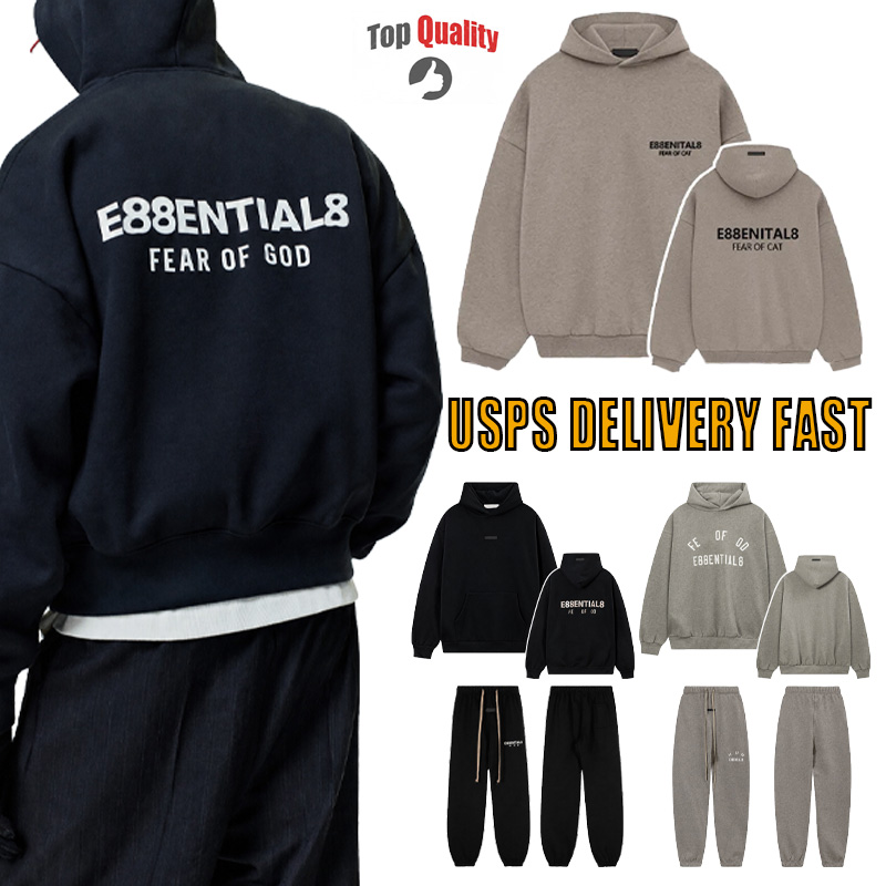 Essential Fearofgood Essentials Felpa Con Cappuccio Pantaloncini T Shirt Uomo D…