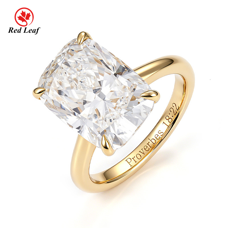 IGI Certified 3.0 Ct Lab Grown Diamond Engagement Ring- Elongated Cushion Cut 14K Solid Gold Hidden Halo Bridal Ring for Women - view 4