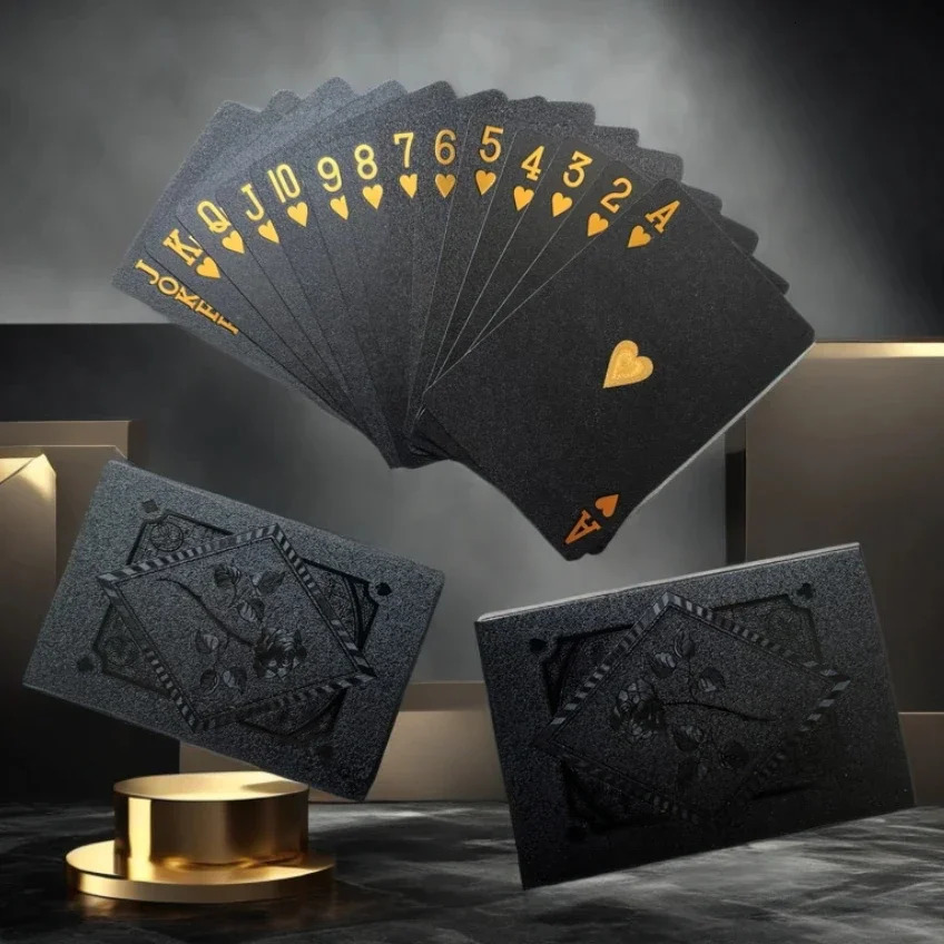 Color Black Gold Playing Card Game Card Group Waterproof Poker Suit Magic Dmagic Package Board Game Collection Entertainment 260905 - view 4