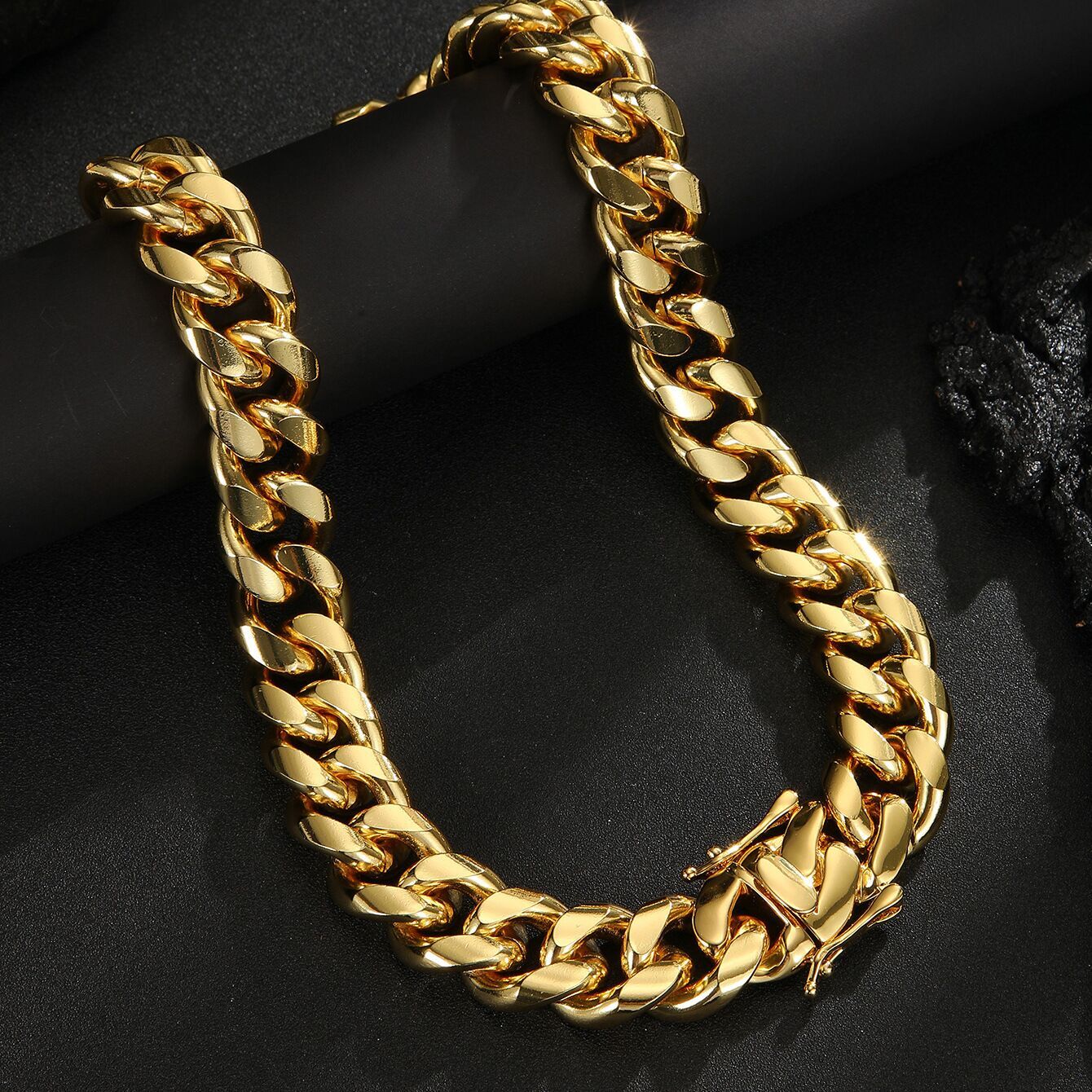 Handmade 22mm 24 Miami Cuban Link 520grams Heavy Solid 925 Sterling Silver 14k Gold Plated Curb Hiphop Chain e6 - view 7