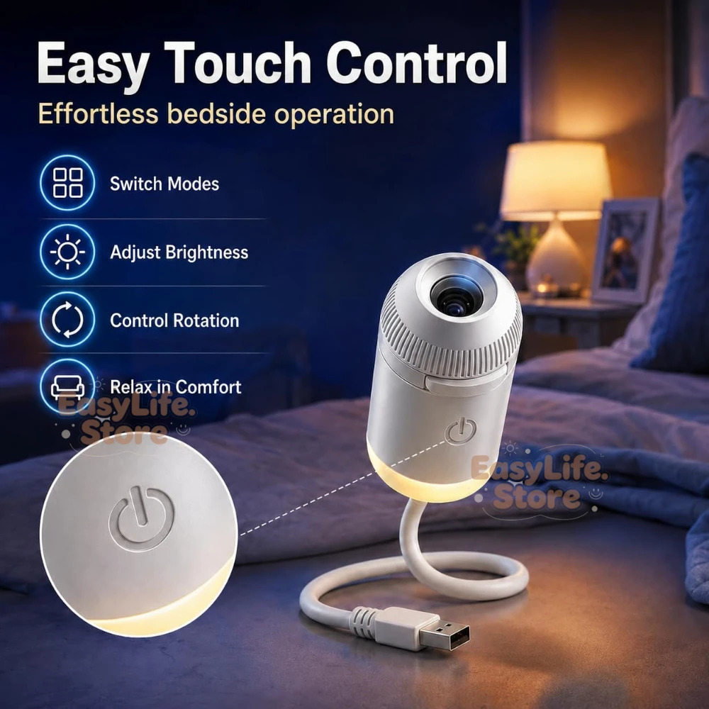 HD Smart Dynamic 5D Holographic Night Light Projector 2in1 Galaxy Star and Ocean Projector with 24 Films for Bedroom Decor 260904 - view 6