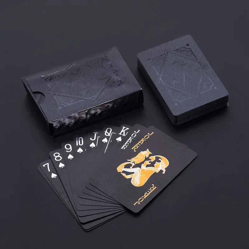 Color Black Gold Playing Card Game Card Group Waterproof Poker Suit Magic Dmagic Package Board Game Collection Entertainment 260905 - view 5