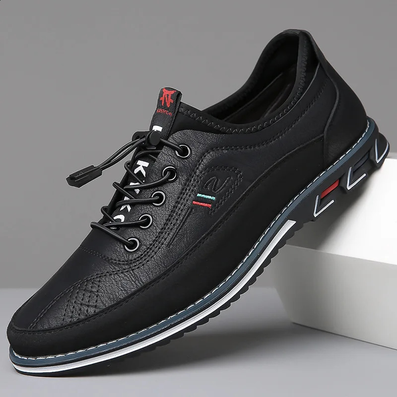 Fashion Black Dress Shoes Mens Business Leather Oxford Social y Shoes Prom Casual Footwear big size 48 49 50 51 52 53 260904