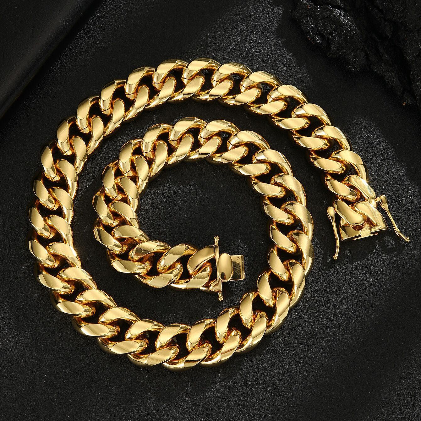 Handmade 22mm 24 Miami Cuban Link 520grams Heavy Solid 925 Sterling Silver 14k Gold Plated Curb Hiphop Chain e6 - view 5