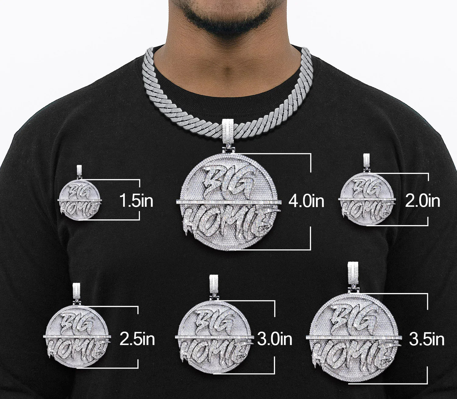 2027 Custom Vvs Moissanite 3D Name Pendant Men Hip Hop Style 925 Silver Iced Out Diamond Link Chain Letter Pendant Jewelry - view 3