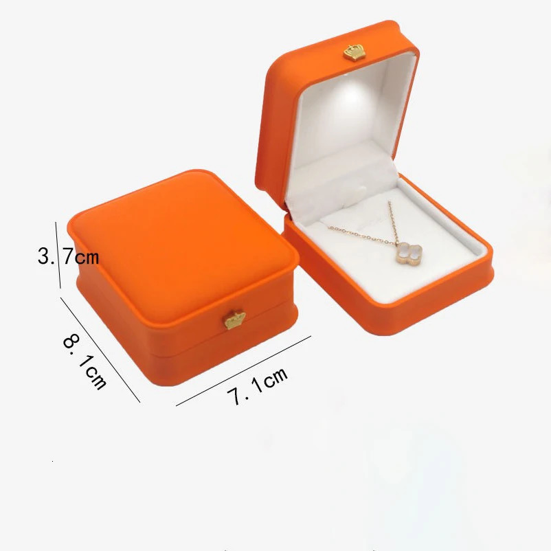 LED Jewelry Ring Box with Llight Crown Earrings Pendant Storage Display Proposal Wedding Gift Box Jewelry Organizer Box 260905 - view 7