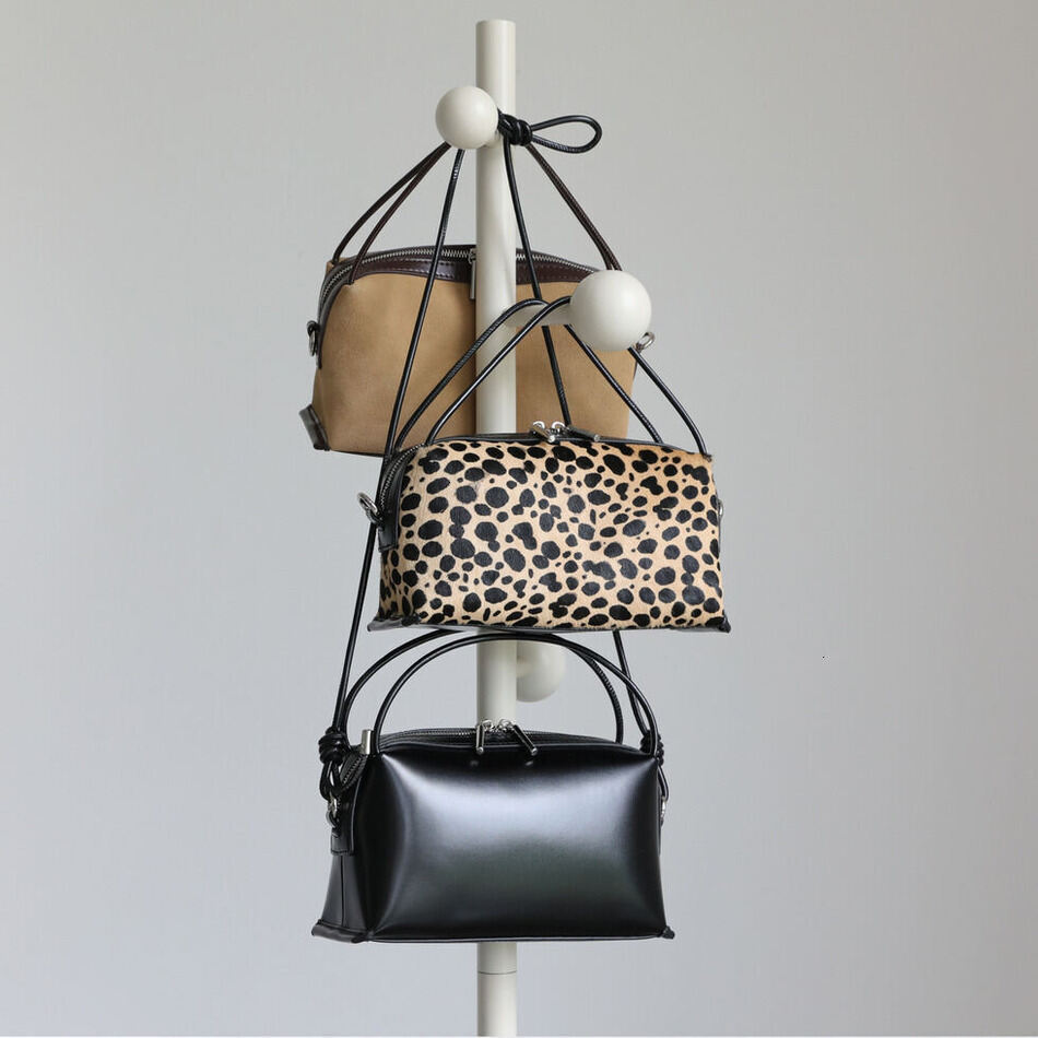 Women Unique Horsehair Frosted Mini Small Square Bag Simple Versatile Genuine Leather Shoulder Crossbody Handbag For Daily Office Commute Buckle Shoul
