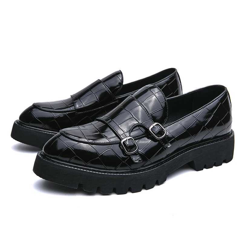 Loafers Leather Men's Dress Shoes Breathable Slip-On Solid Formal Casual Shoes Handmade Designer Men Shoes Mocassin H260903 - view 3