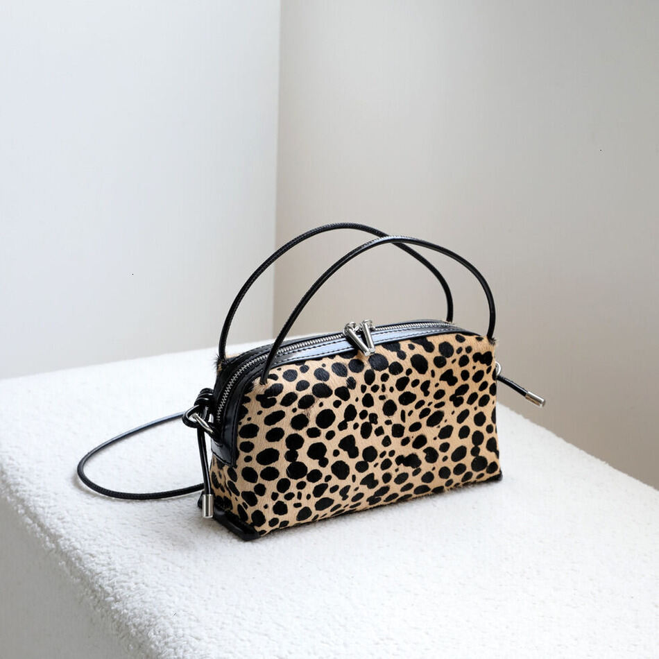 Women Unique Horsehair Frosted Mini Small Square Bag Simple Versatile Genuine Leather Shoulder Crossbody Handbag For Daily Office Commute Buckle Shoul - view 4