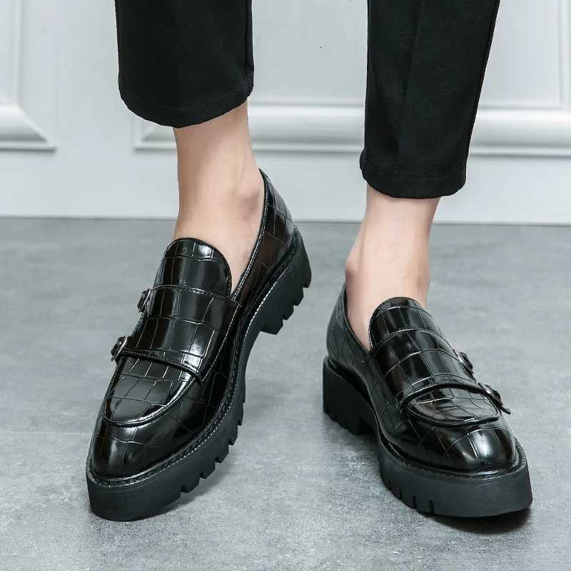Loafers Leather Men's Dress Shoes Breathable Slip-On Solid Formal Casual Shoes Handmade Designer Men Shoes Mocassin H260903 - view 7