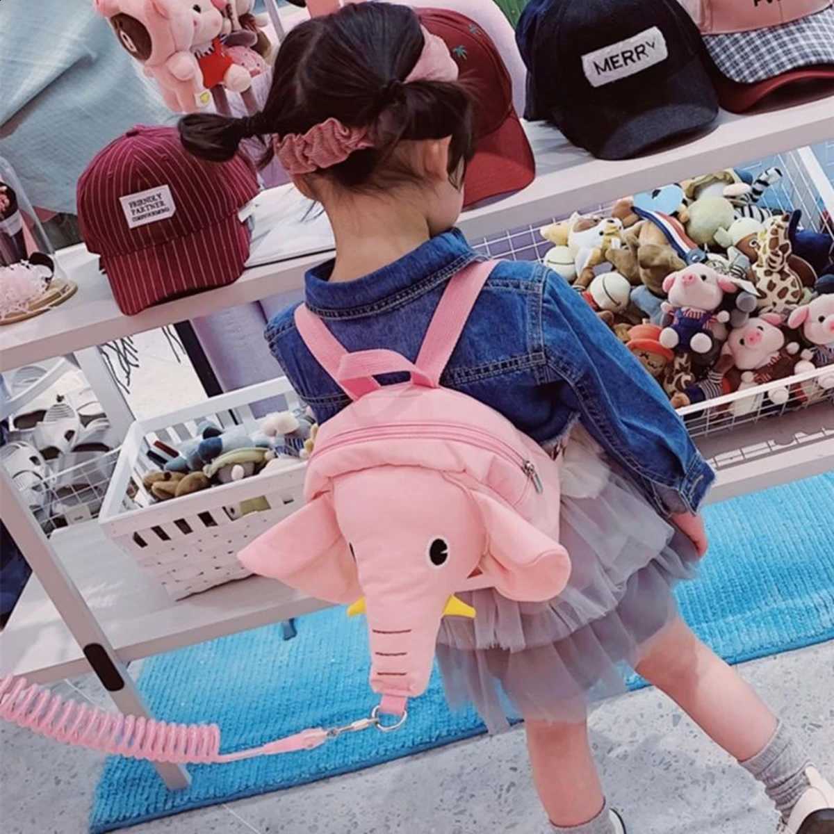 Backpacks Carriers Slings Cartoon Anti Walking Lost Shoulder Backpack Baby Girls Boys Elephant Small Bags with Traction Rope Anti Lost Toddler Schoolb - view 7