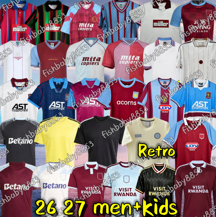 2026 2027 Astonly Villa Watkins Rogers Maglie Da Calcio RetrÃ² 80 82 95 96 Onan…