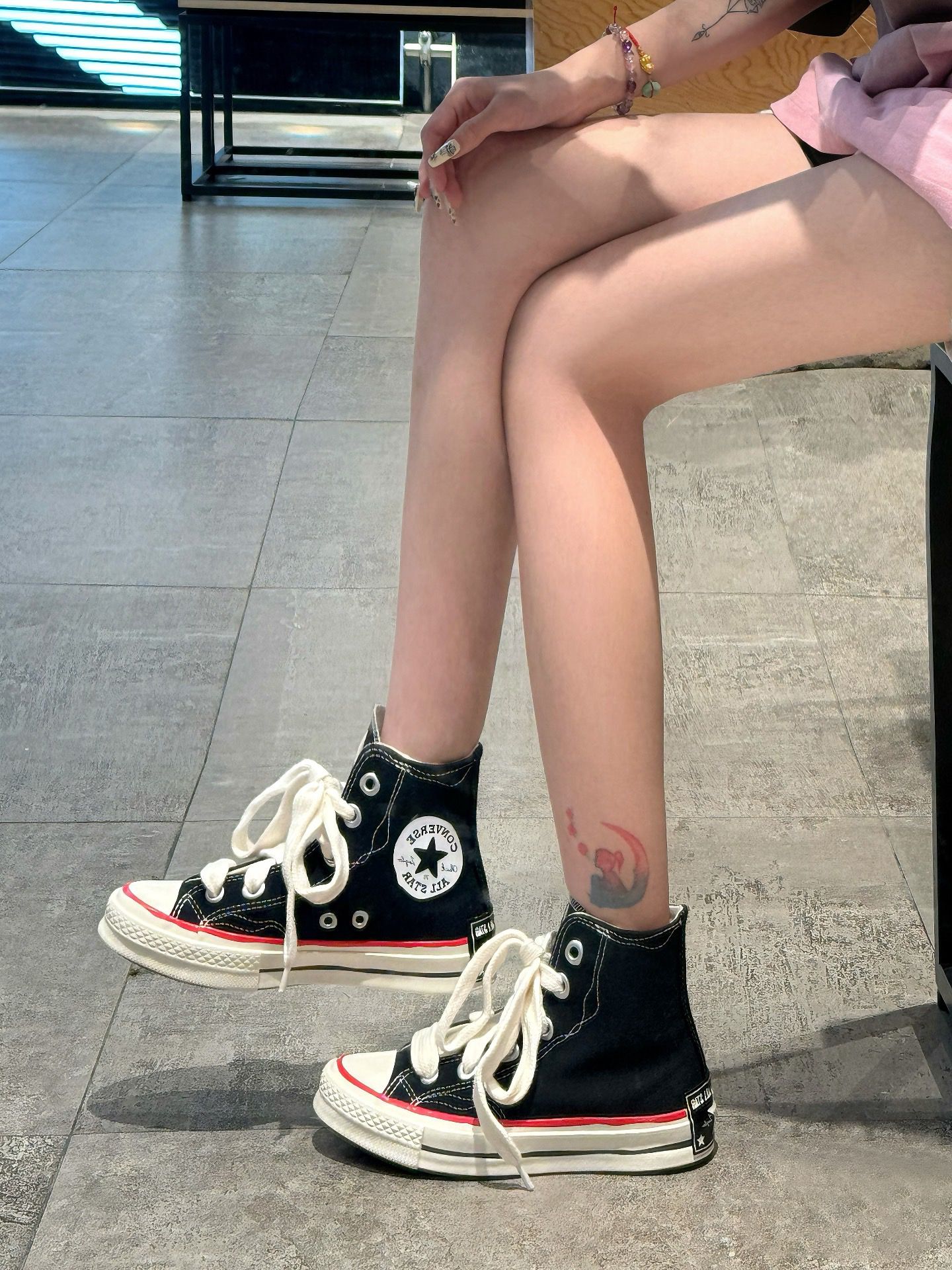 Converse Chuck 70 Sketch Style High Top Canvas Shoes Fashion Versatile Wear Resistant Lightweight Shock Absorbing Casual Sneakers Unisex Men Women - view 9