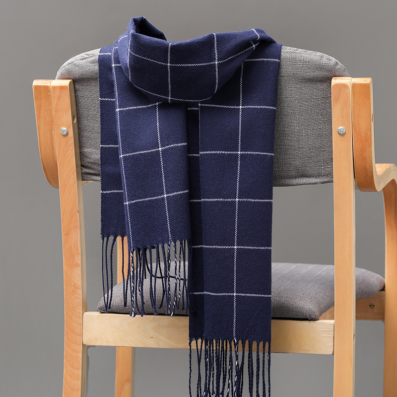 Winter Men Scarf Keep Warm Cashmere Scarves Casual Fashion Brand Designer Pashmina Neckerchief Tassel Business Shawl Wrap W260907 - view 3