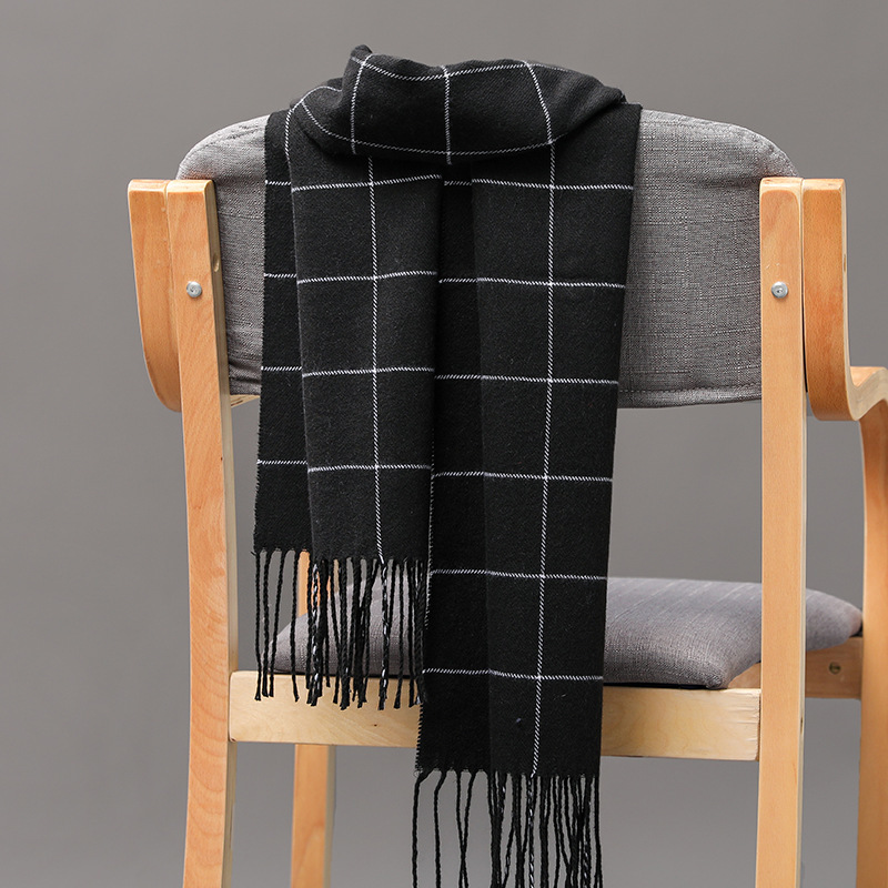 Winter Men Scarf Keep Warm Cashmere Scarves Casual Fashion Brand Designer Pashmina Neckerchief Tassel Business Shawl Wrap W260907