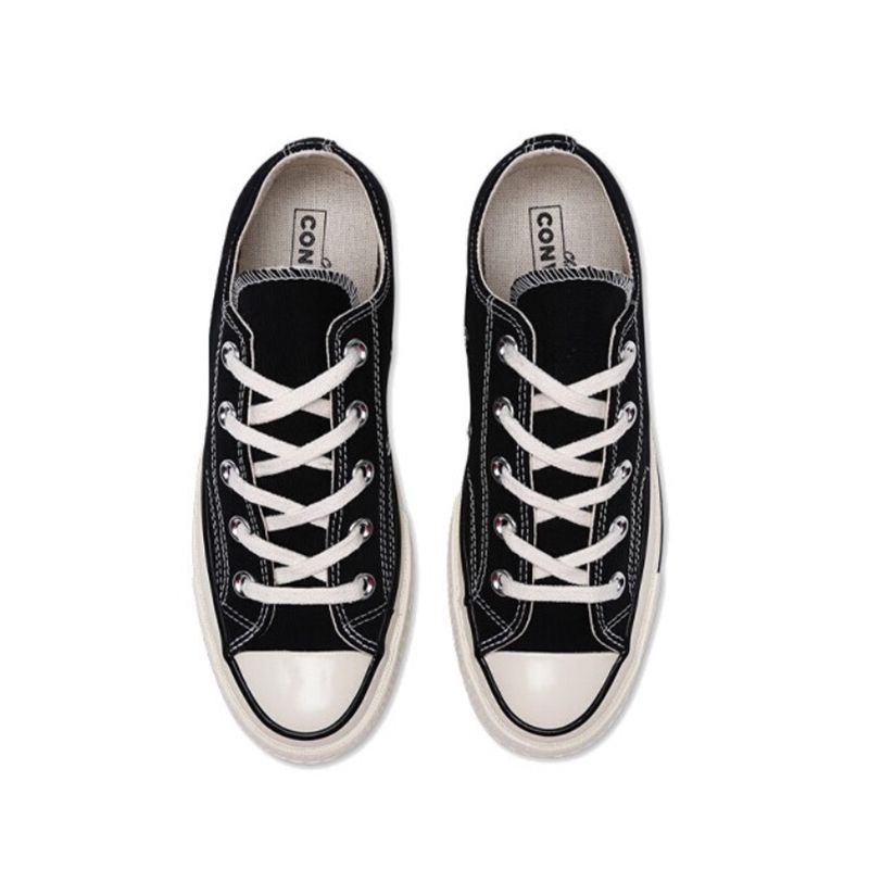 Classic Converse 1970s All Star Retro Black Low Canvas Shoes Trendy Versatile Durable Lightweight Casual Sneakers Men Women Universal Street Fashion F - view 5