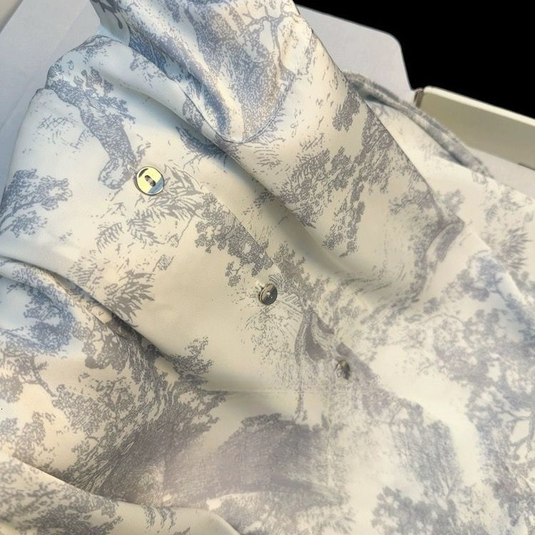 Designer pajamas for Women Spring and Autumn Cool Ice Silk Wearable High end Home Wear Luxurious Long Sleeve Summer Set Fashionable and high-quality h - view 5