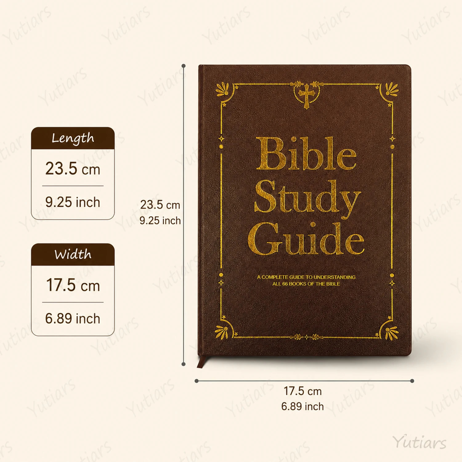 Retro PU Leather Scripture Workbook All 66 Bible Books Structured Devotional Notebook For Christian Holiday Presents 260907 - view 3