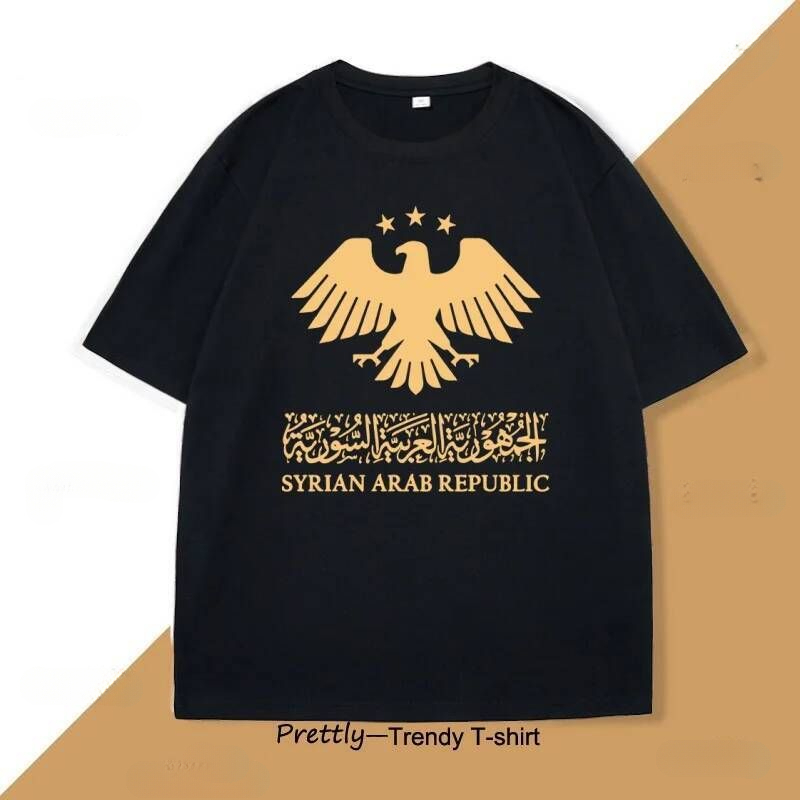 Eagle Syria T-Shirt Grafiche In Cotone A Maniche Corte T-Shirt Y2K Streetwear Top Harajuku Stampato Girocollo Abbigliamento Da Uomo-image