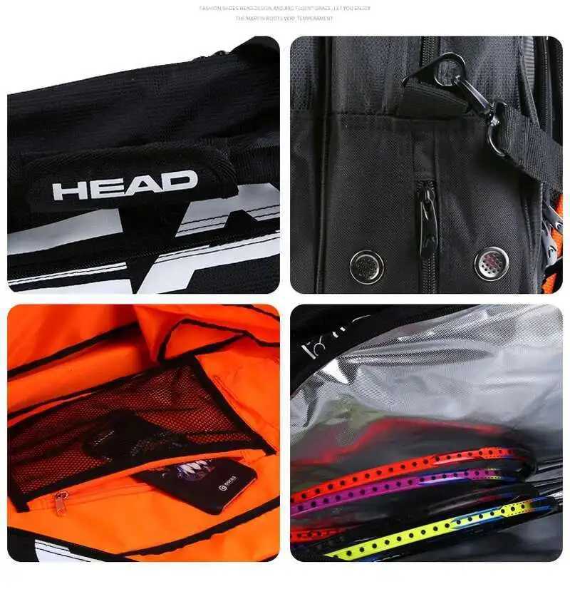 Large Capacity Head Tennis Bag Badminton Backpack For Men Women 6 Rackets Sport Bag Raquete De Tenis Saco Tennis Racket Backpack C2601015 - view 7
