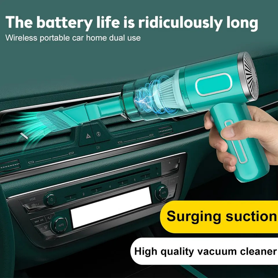 Car Cordless Vacuum Cleaner Portable Large Suction Household Cleaning Equipment Handheld Dust Collector Small Mini Dust Blower 260907 - view 3