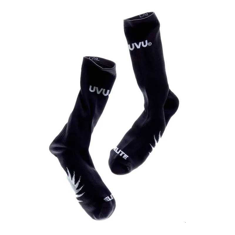 UVU Running Training Socks Sports Running Training Socks Alphabet Medium Tube Socks Q260907 - view 3