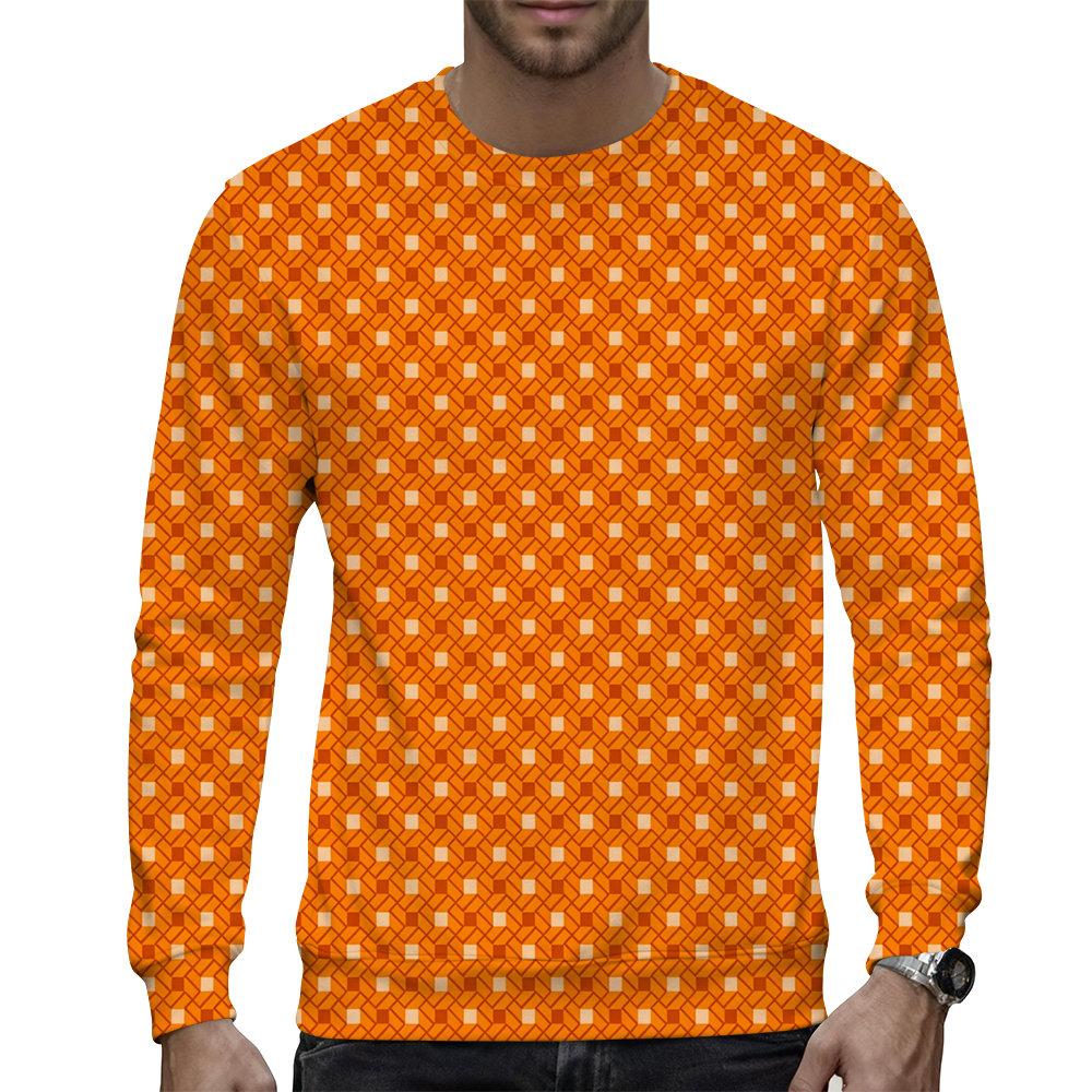 Men's Autumn Long-Sleeve Crew Neck Hoodie - Comfortable Knitwear for Cool Weather - view 3