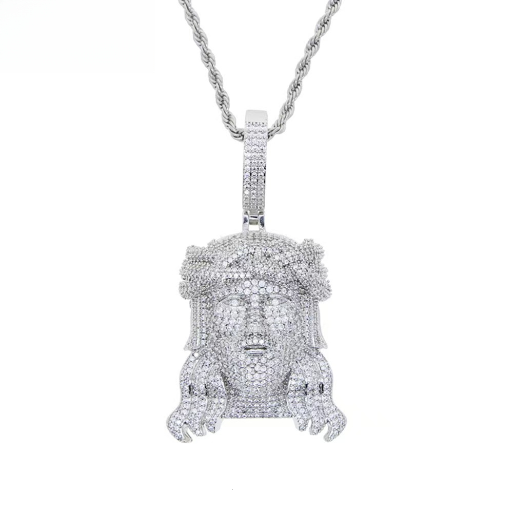 Men's Full Moissanite Jesus Lion Head Pendant Iced Out Bling Hip Hop Large Statement Necklace Charm For Daily Wear Birthday Gift - view 6