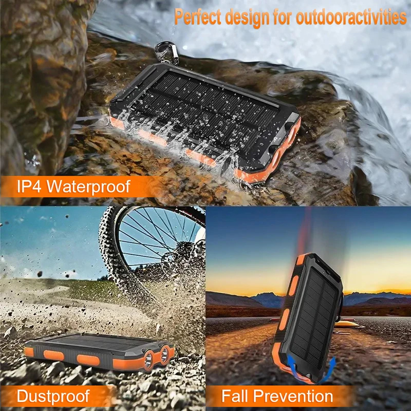 Solar Power Bank 80000mAh Portable Charging Powerbank External Battery Charger Strong Light LDE Light for All Smartphones 260907 - view 5