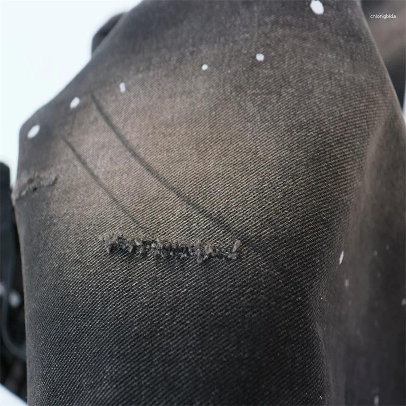 Men' s Jeans America Style Letter Embroidered Loose Retr - view 6