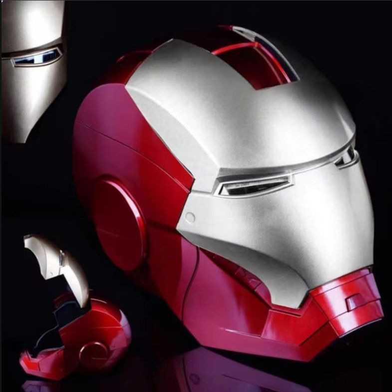 Iron Hero MK 5 Wearable Helmet Voice Touch Control Realistic Sound Effects Can Cosplay Collectible Figures for Man and Teen Ideal Gift Gold - view 5