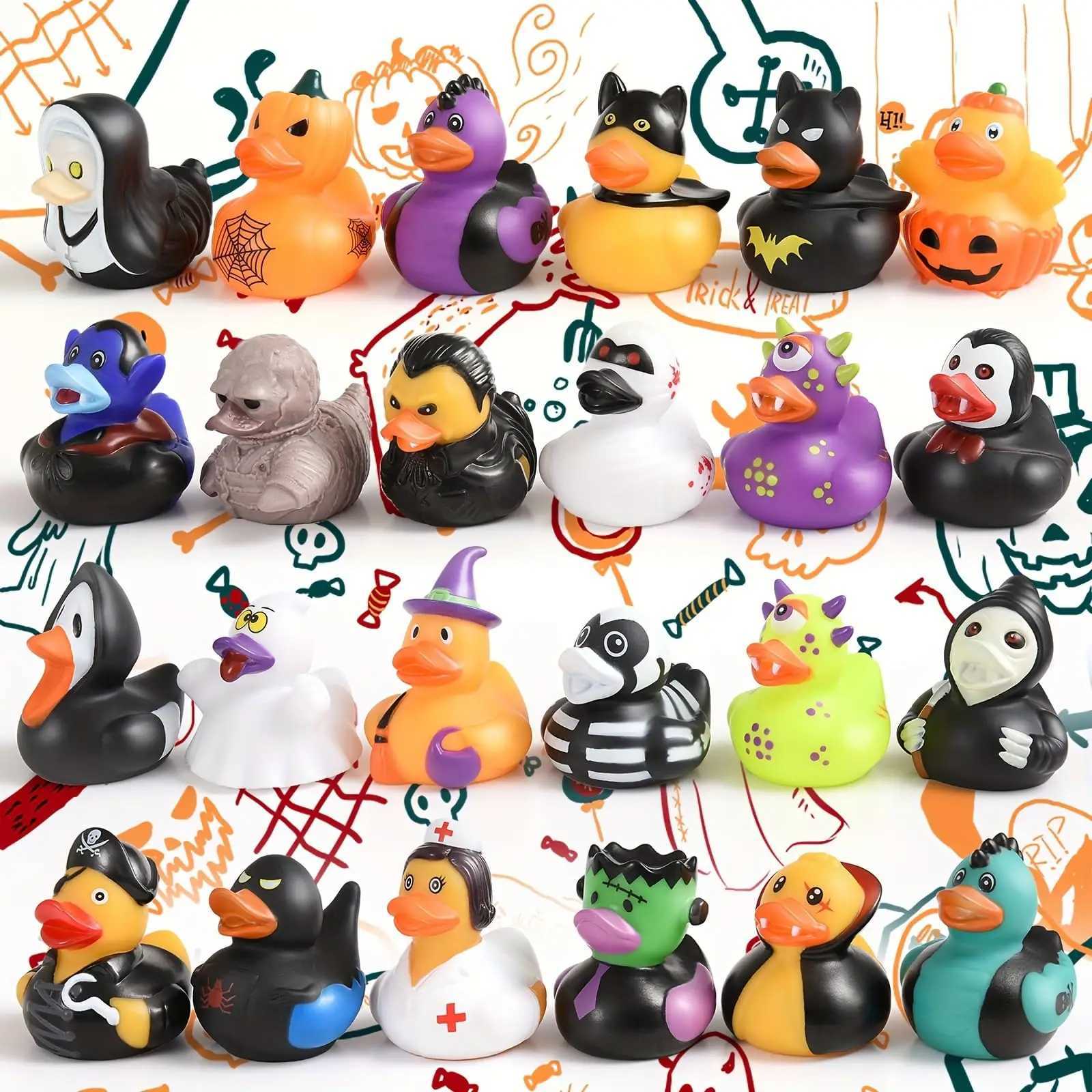 36/72PCS Halloween Rubber Ducks in Bulk Assorted Jeep Duckies for Ducking Cruise Ducks Small Toys Party Favors Z260907 - view 4