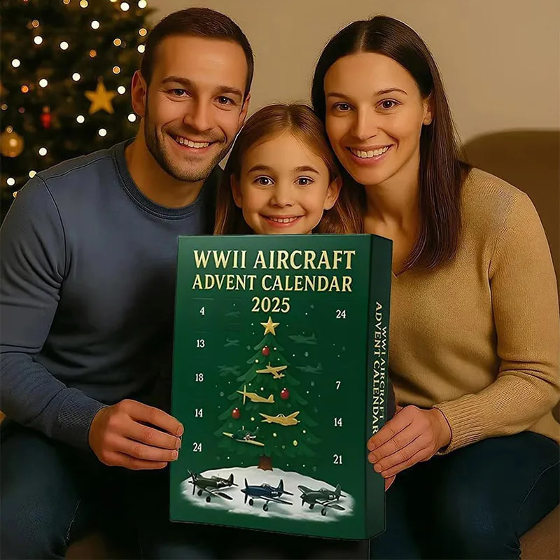 Airplane Tractor 2D Pendant Advent Calendar Christmas Gift 24 Day Countdown Retro Engine Acrylic Hanging Decoration Blind Box 260907 - view 6