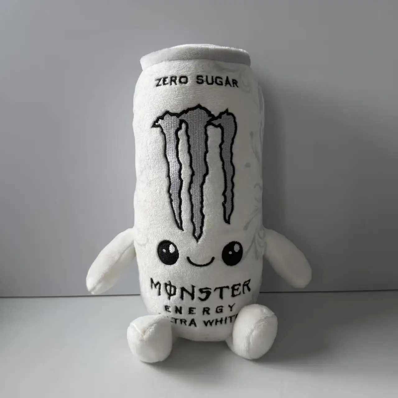 New Simulation White Energy Drink Can Shaped Plush Toy Zero Sugar Theme Soft Stuffed Doll Desktop Ornament Holiday Gift For Fans C2609087MVW - view 4