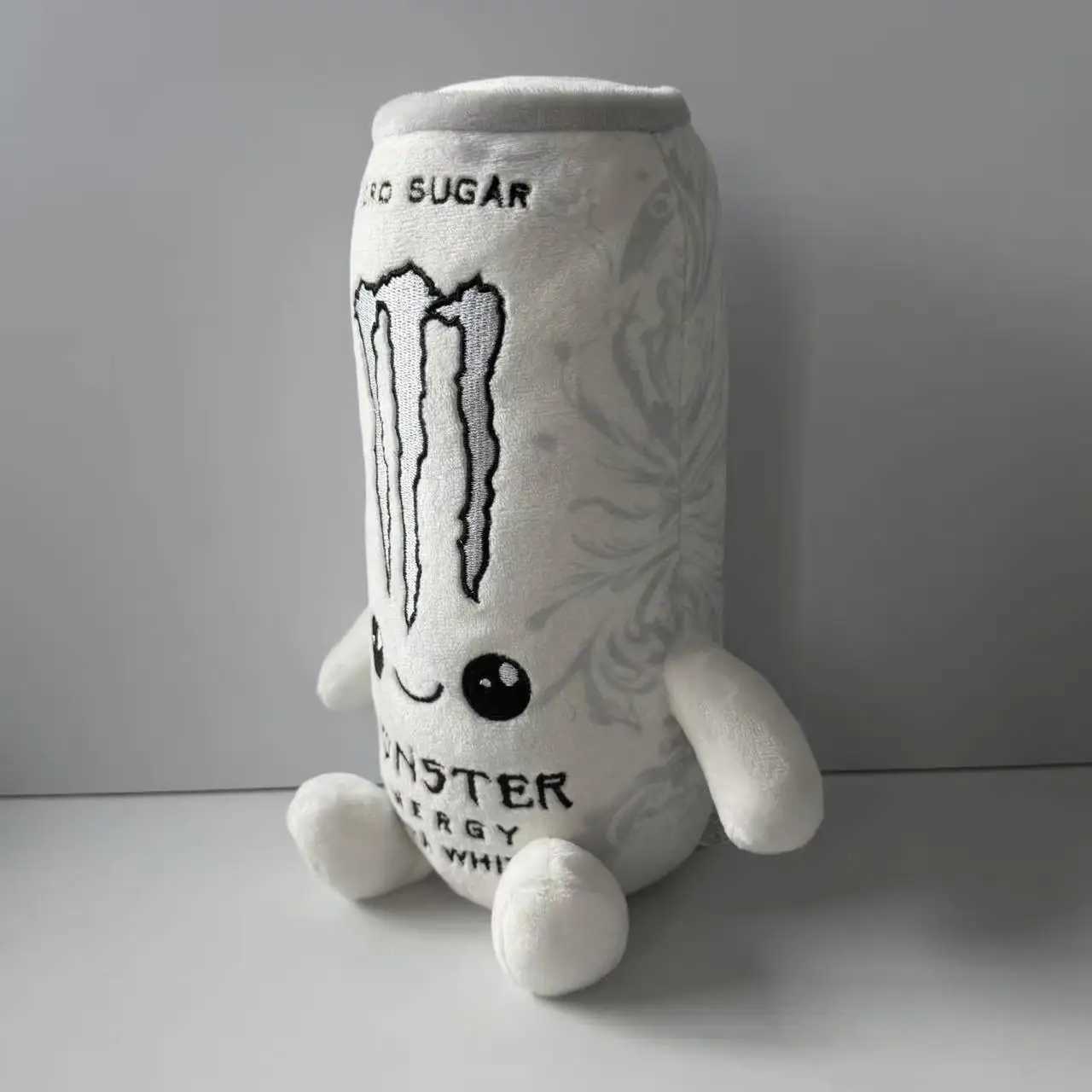 New Simulation White Energy Drink Can Shaped Plush Toy Zero Sugar Theme Soft Stuffed Doll Desktop Ornament Holiday Gift For Fans C2609087MVW - view 5