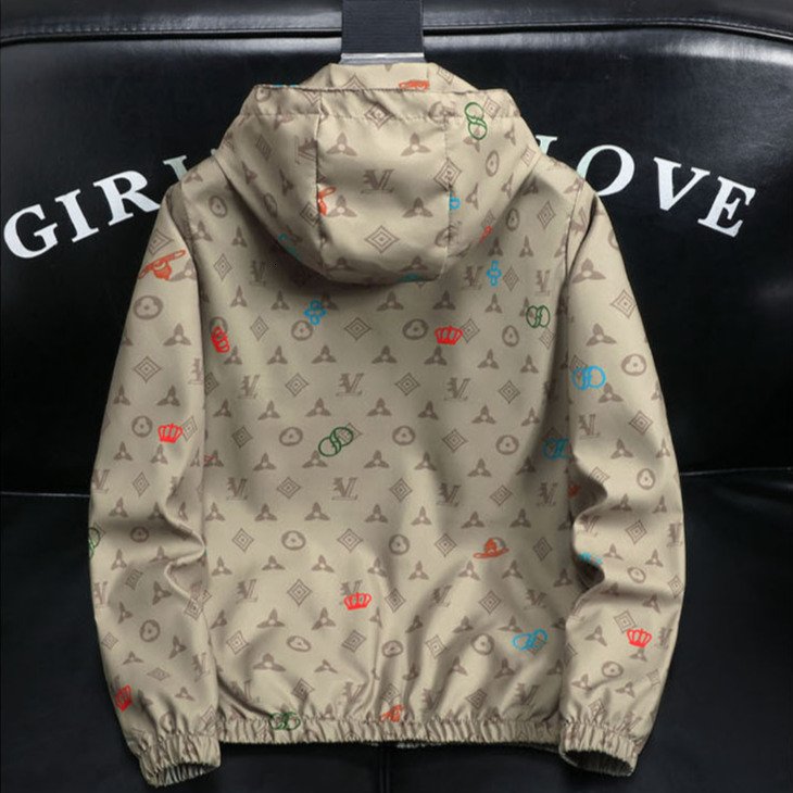 Designer Jacket Luxury Fashion Loose Zipper Geometric Stripe Printed Men's Windproof Hoodie Spring Autumn Youth Outdoor Sports Thin Top Breathabl - view 5