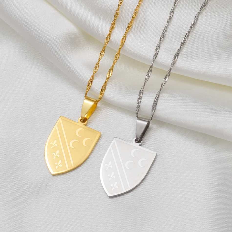 Gold Anniyo Bosnians Pendant Necklaces Color Silver Color Charm Bosna Bosniak Jewelry #264521 C260905 - view 4