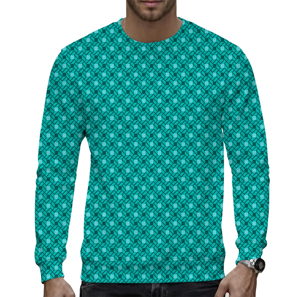 Men's Autumn Long-Sleeve Crew Neck Hoodie - Comfortable Knitwear for Cool Weather - view 8