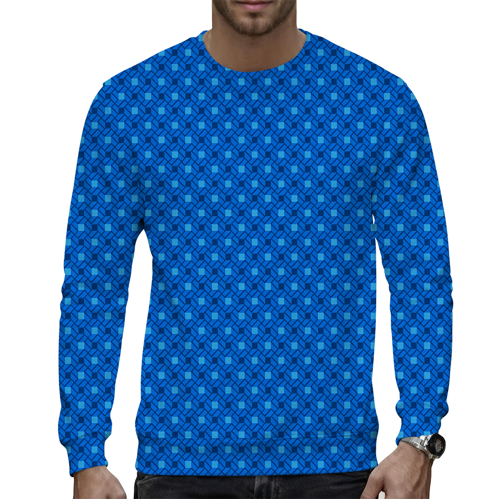 Men's Autumn Long-Sleeve Crew Neck Hoodie - Comfortable Knitwear for Cool Weather - view 6