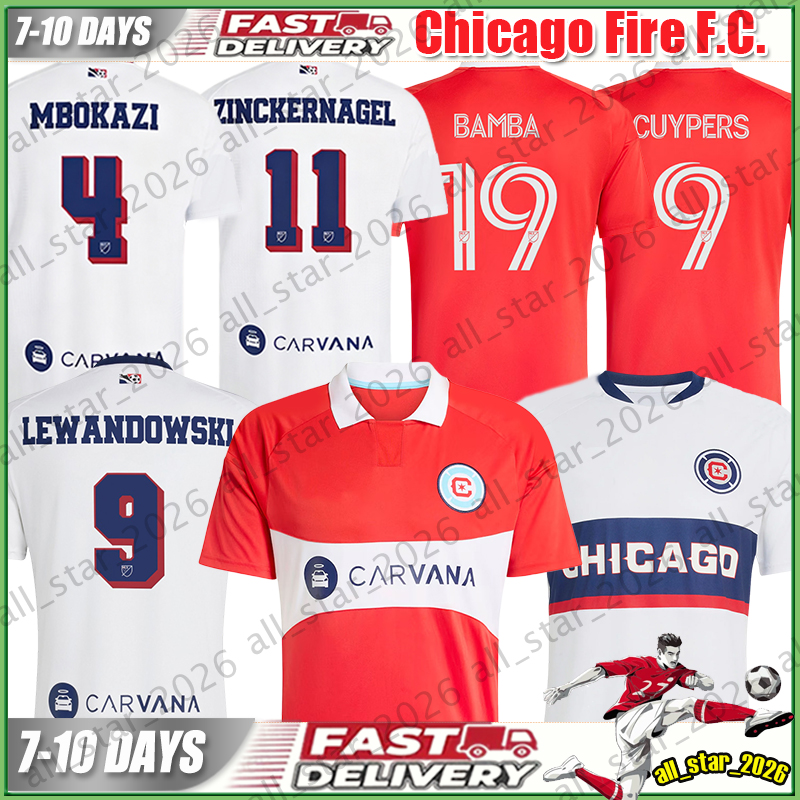 4XL 26/27 Maglie Da Calcio Chicago Fire Cuypers Zinckernagel Mueller Bamba LOD Borso A.Franco Poreba Fans Versione 2026 Home Away Uomo Bambini Kit C-image