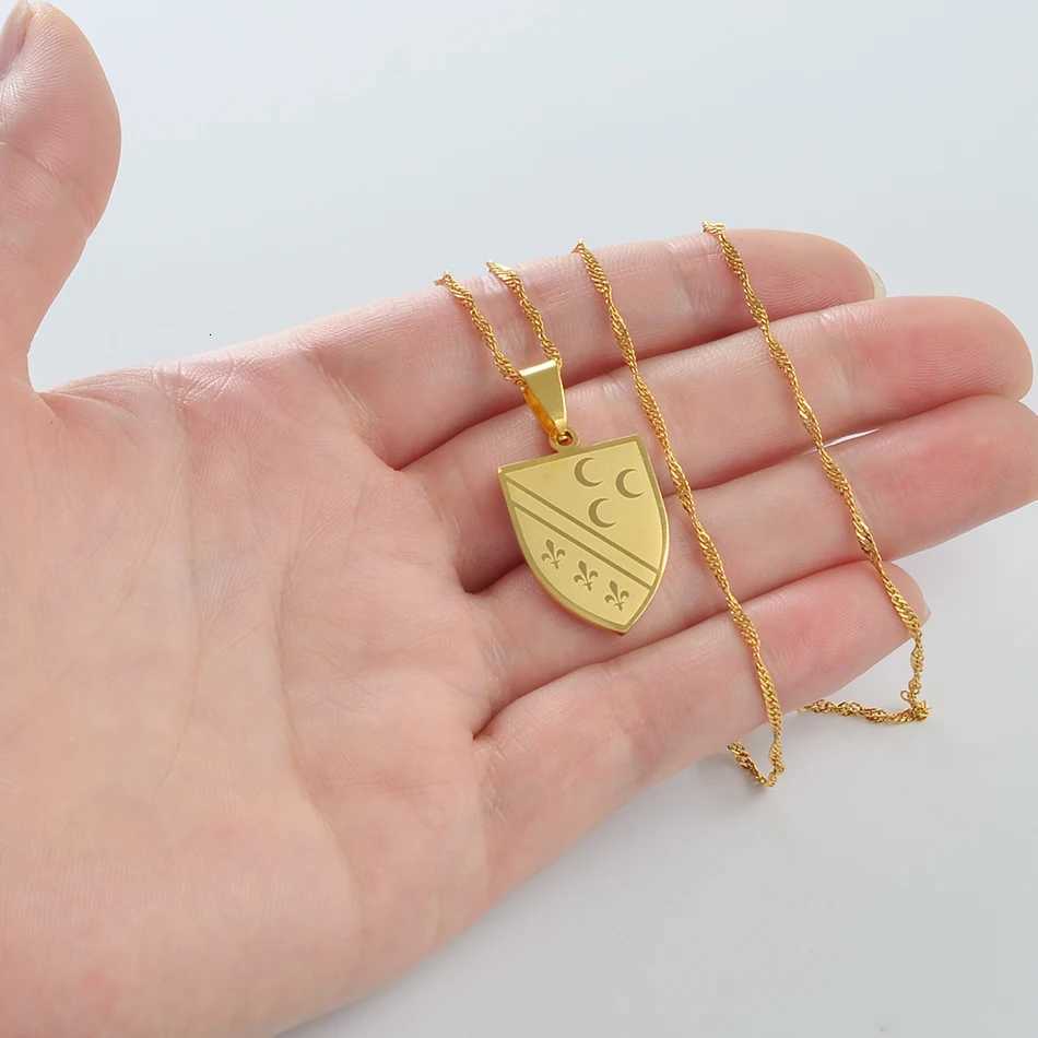 Gold Anniyo Bosnians Pendant Necklaces Color Silver Color Charm Bosna Bosniak Jewelry #264521 C260905 - view 5