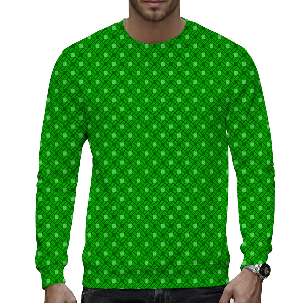 Men's Autumn Long-Sleeve Crew Neck Hoodie - Comfortable Knitwear for Cool Weather - view 5