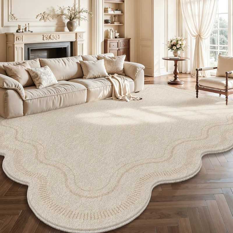 Cream Style Rugs for Bedroom Large Area Living Room Decoration Plush Carpet Irregular Thick Lounge Floor Mat Fluffy Soft Rug X260907 - view 5