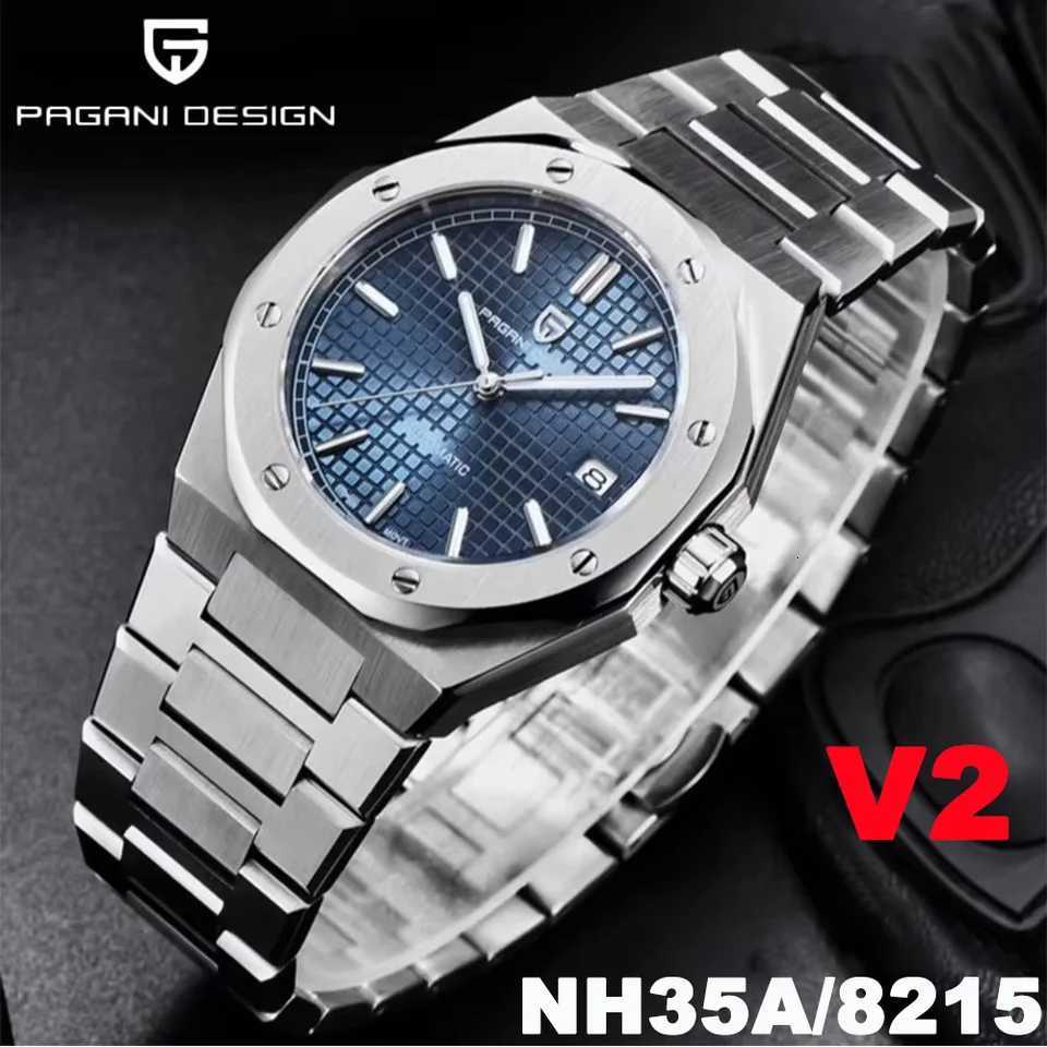 PAGANI DESIGN 8215 Men's Automatic Mechanical Watch 40MM Sapphire Stainless Steel Waterproof 10Bar Luminous C3 Reloj Hombre X260907