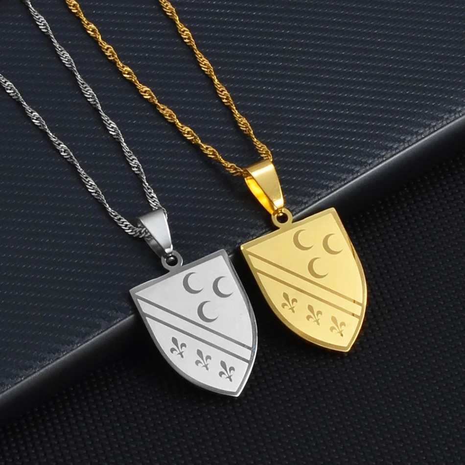 Gold Anniyo Bosnians Pendant Necklaces Color Silver Color Charm Bosna Bosniak Jewelry #264521 C260905 - view 6